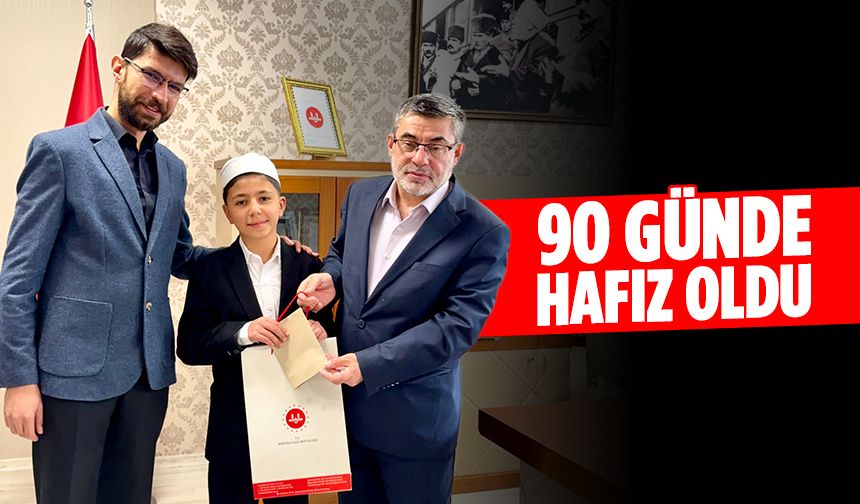 90 günde hafız oldu