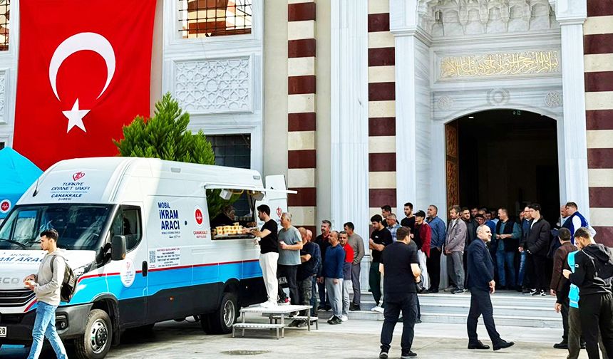 Çanakkale TDV  Mobil İkram Aracı gönül bağı sunmak için yola çıkıyor