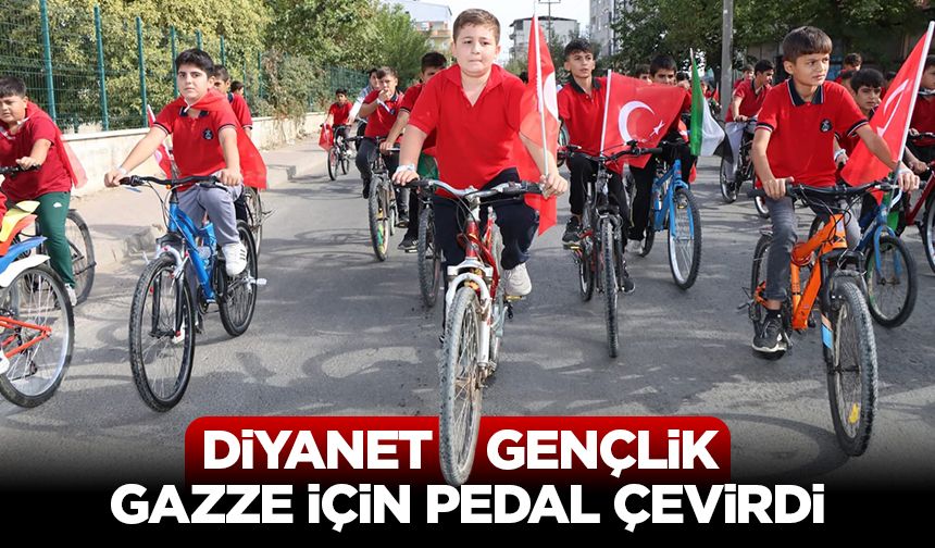 Diyanet gençlik Gazze için pedal çevirdi