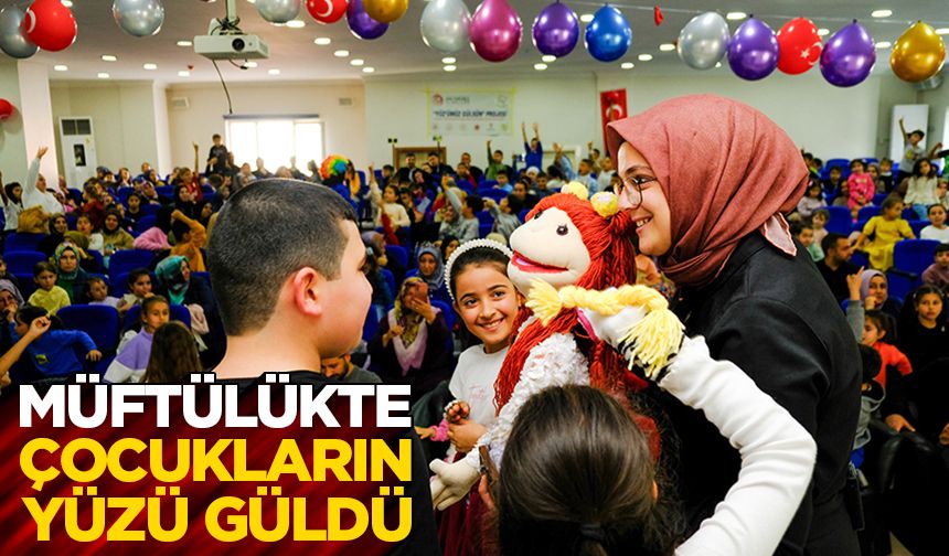 Müftülükte çocukların yüzü güldü
