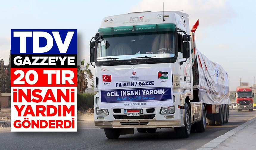 Türkiye Diyanet Vakfı, Gazze için Mısır'ın Ariş kentine 20 tır insani yardım gönderdi