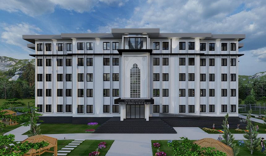 Ünye'ye yeni yapılacak olan Kur'an Kursu için çalışmalar başladı