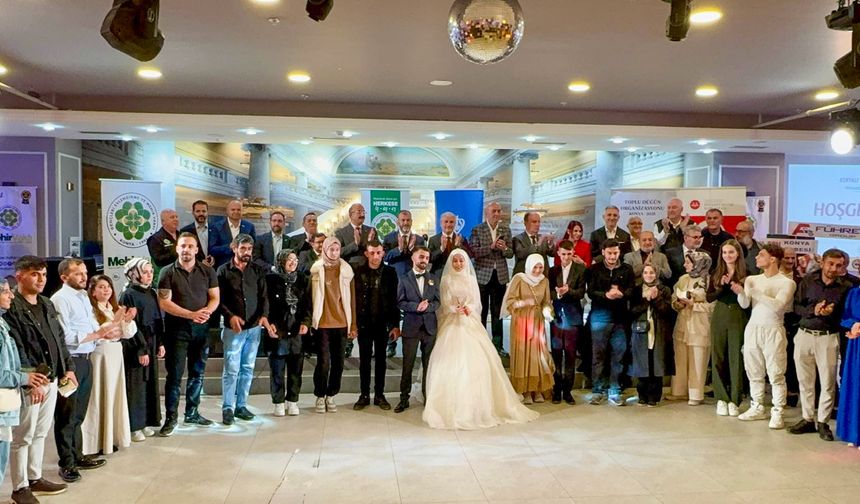 Konya'da 35 çift için toplu nikah töreni düzenlendi