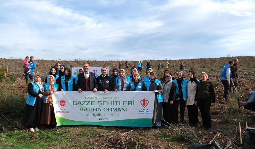 Bursa'da "Gazze Şehitleri Hatıra Ormanı" oluşturuldu