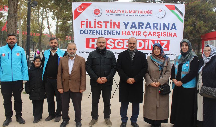 Malatya'da Filistin için kermes açıldı