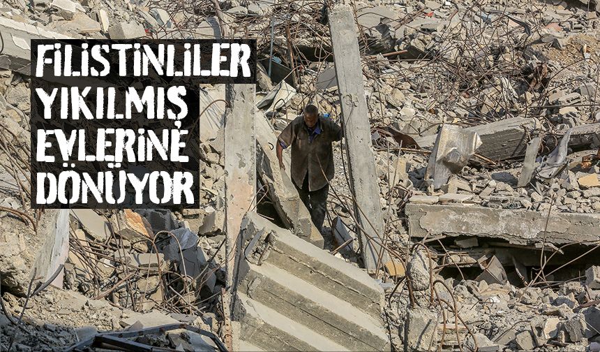 Filistinliler yıkılmış evlerine dönüyor