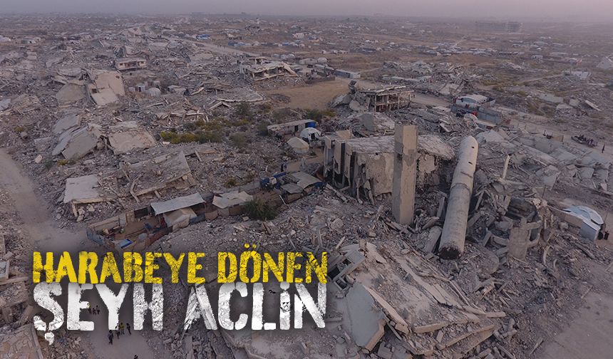 İşgalcilerin Gazze’nin batısındaki Şeyh Aclin Mahallesi'nde bıraktığı yıkım