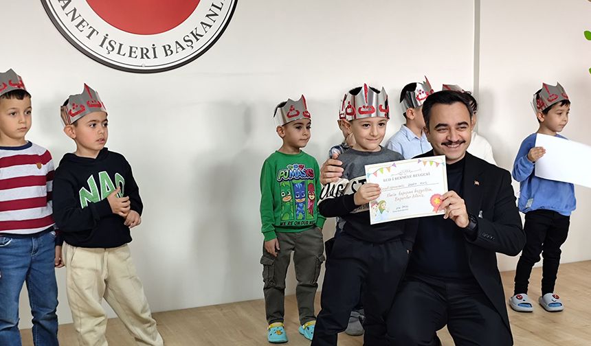 Nurdağı'nda minikler Kur'an'a geçti