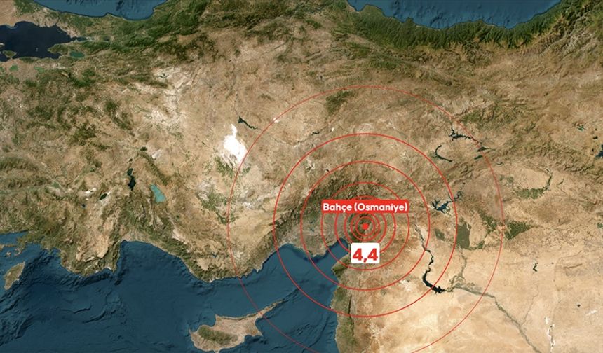 Osmaniye'de 4,4 büyüklüğünde deprem
