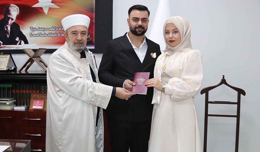 Çankırı İl Müftülüğü'nde 3 çift dünya evine girdi