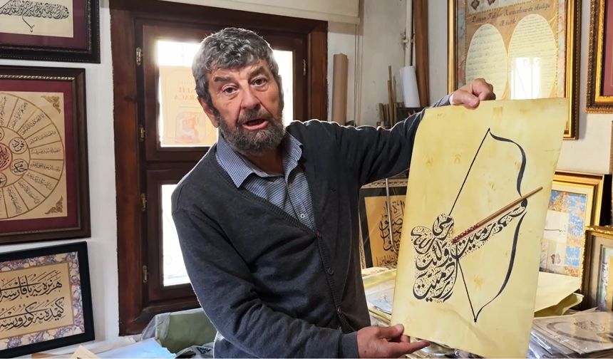 Emekli imam öğrendiği hat sanatında yeni ustalar yetiştiriyor