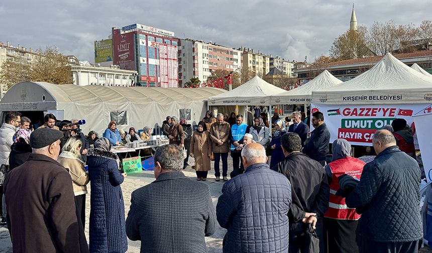 Kırşehir'de Gazze'ye destek için "Hayır Çarşısı" kuruldu