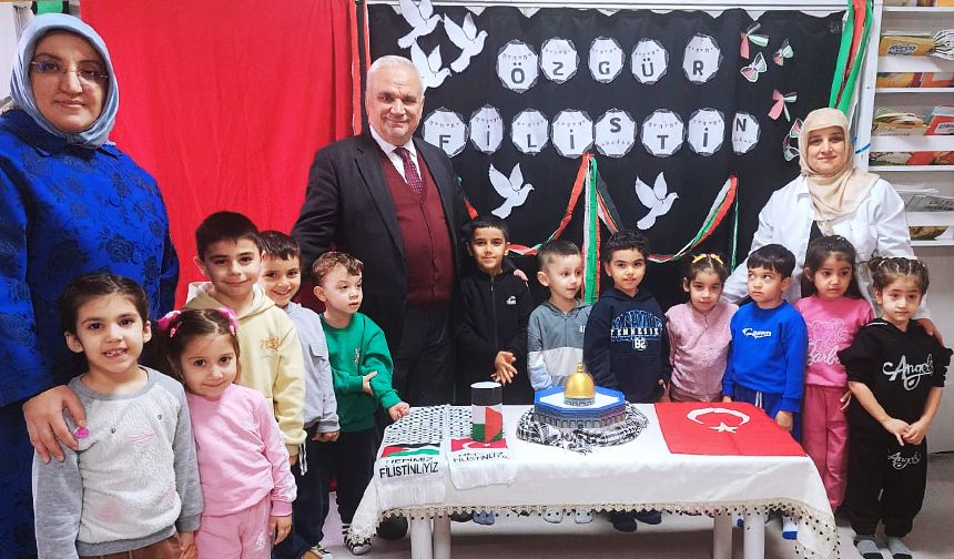 Karabük'te minikler Gazze'ye umut oldu