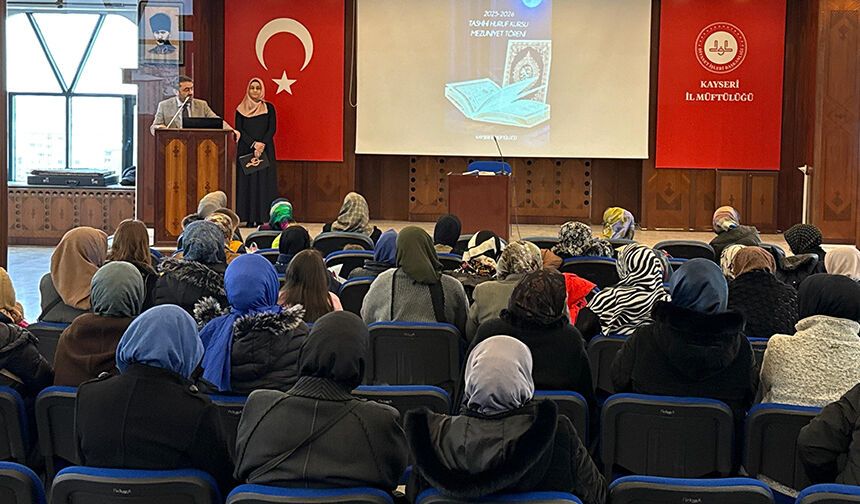 Kayseri’de "Tashih-i Huruf Kursu" tamamlandı