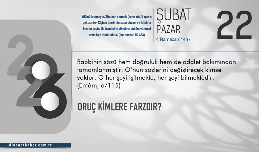 Oruç Kimlere Farzdır?