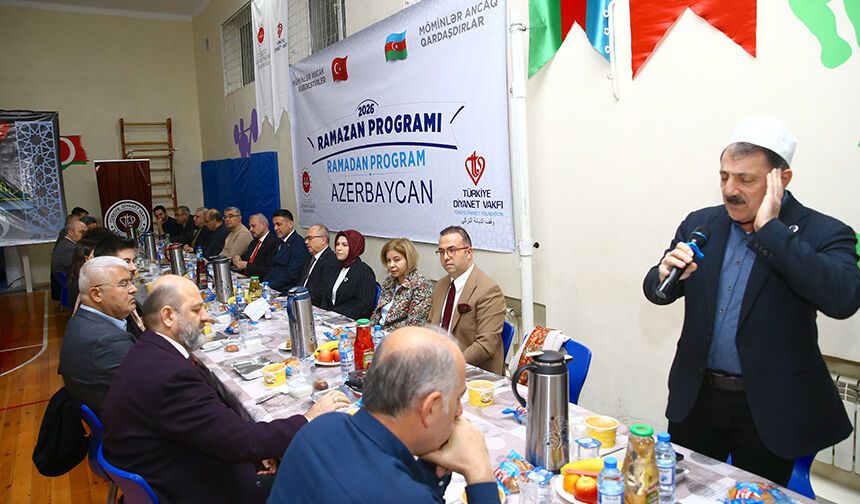 TDV Bakü Türk Lisesi'nde iftar programı düzenlendi