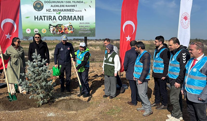 Babaeski'de Hz. Peygamber anısına fidan diktiler