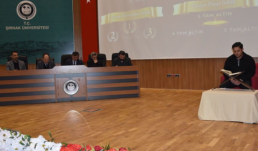 Şırnak'ta "Hafızlık ve Kur'an-ı Kerim'i Güzel Okuma Yarışması" düzenlendi
