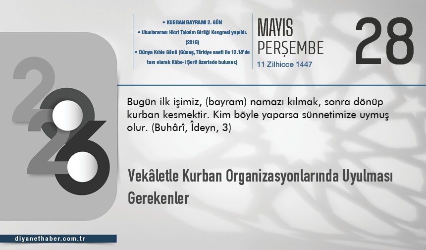 Vekâletle Kurban Organizasyonlarında Uyulması Gerekenler