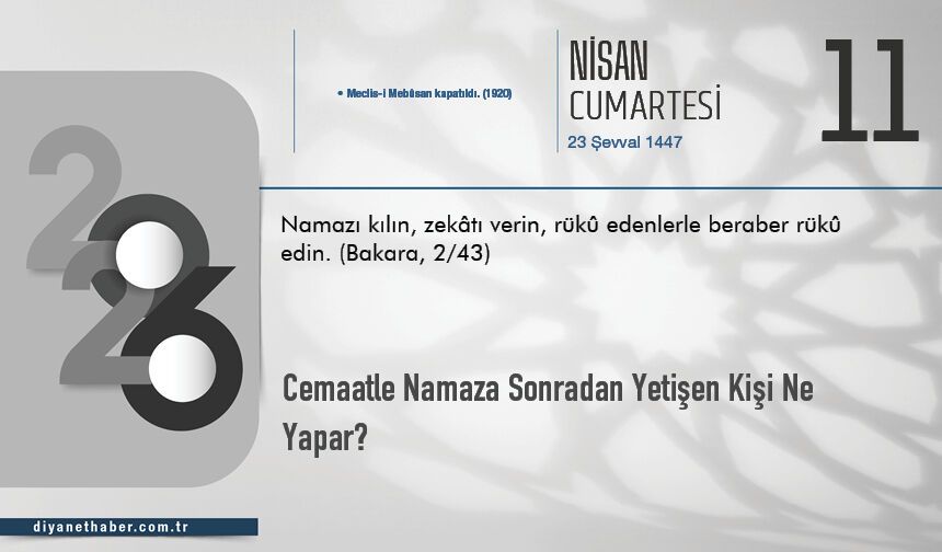 Cemaatle Namaza Sonradan Yetişen Kişi Ne Yapar?