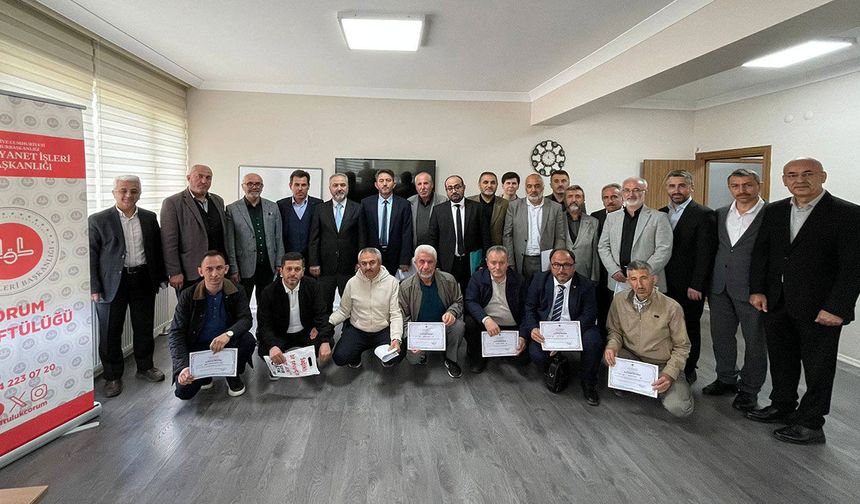Çorum'da etkili hutbe kursu tamamlandı