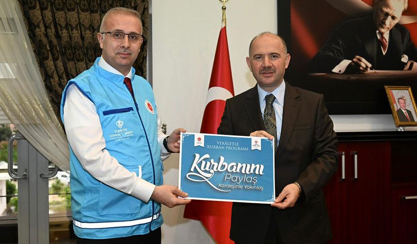 Vali Serdengeçti'den TDV’ye kurban vekaleti