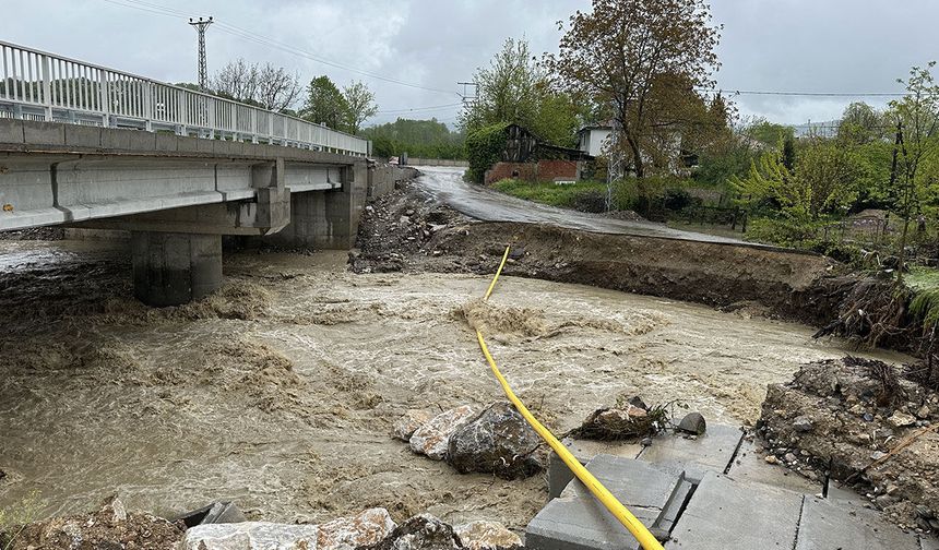 Sakarya'da sağanak hayatı olumsuz etkiledi
