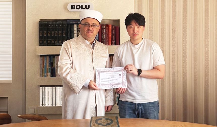 GÜNEY KORELİ GENÇ BOLU'DA MÜSLÜMAN OLDU