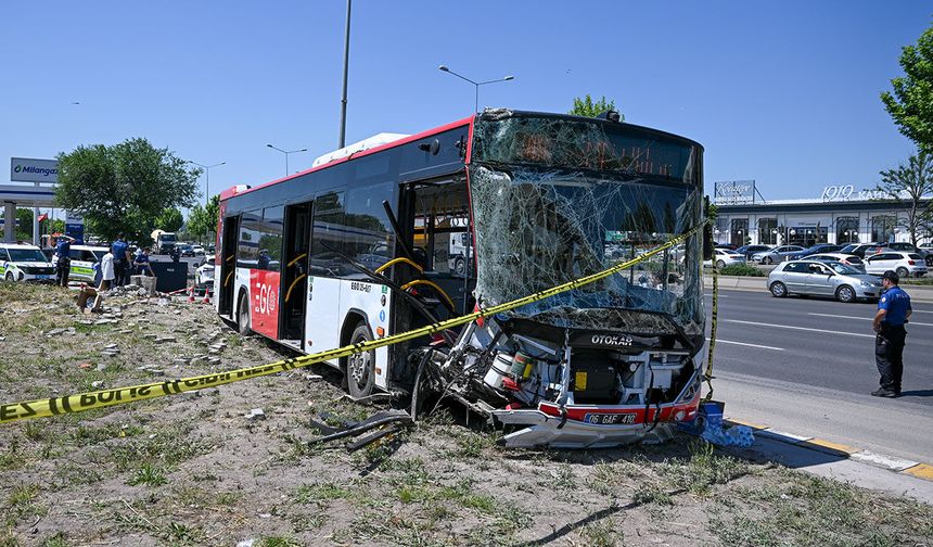Başkentte EGO otobüsü ile ticari aracın karıştığı kazada 1 kişi öldü, 9 kişi yaralandı