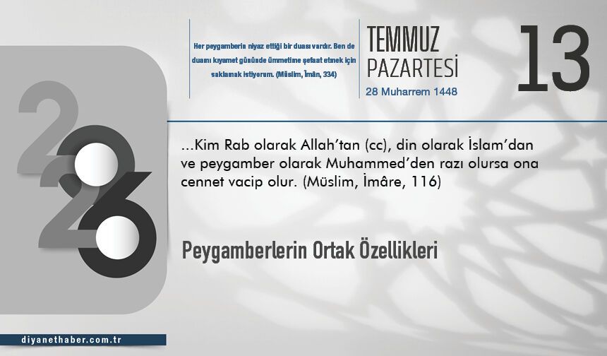 Peygamberlerin Ortak Özellikleri