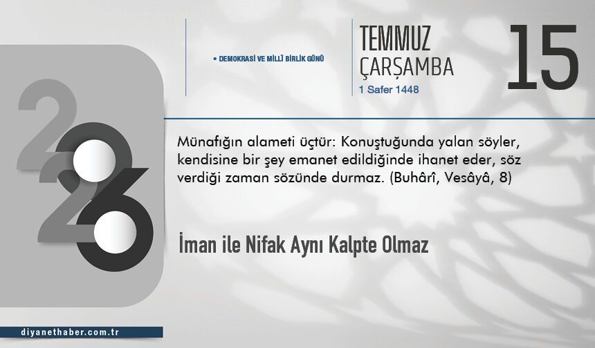 İman ile Nifak Aynı Kalpte Olmaz