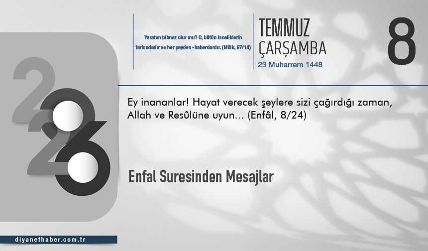 Enfal Suresinden Mesajlar