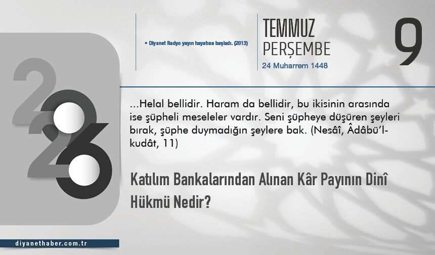 Katılım Bankalarından Alınan Kâr Payının Dinî Hükmü Nedir?