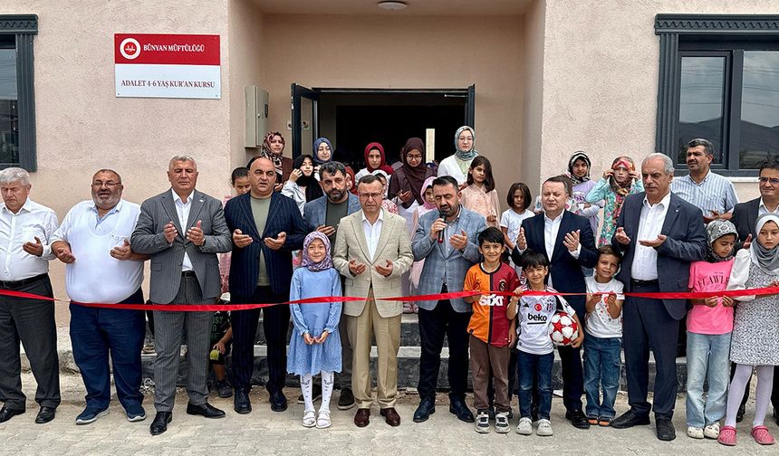 Bünyan'da Adalet 4-6 Yaş Kur'an Kursu açıldı