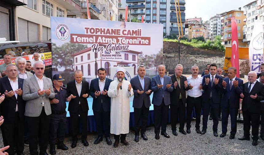 Tophane Mahallesi Camii’nin temeli dualarla atıldı