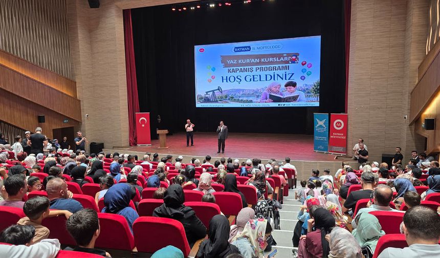 Batman’da Yaz Kur’an Kursları Kapanış Programı Düzenlendi