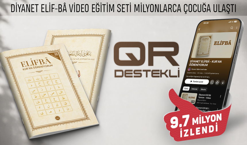 Diyanet Elif-Bâ Video Eğitim Seti milyonlarca çocuğa ulaştı