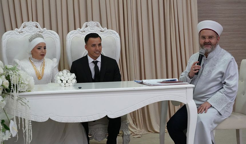 Gaziantep'te "İki İnsan Bir Hayat" projesi kapsamında ilk nikah kıyıldı