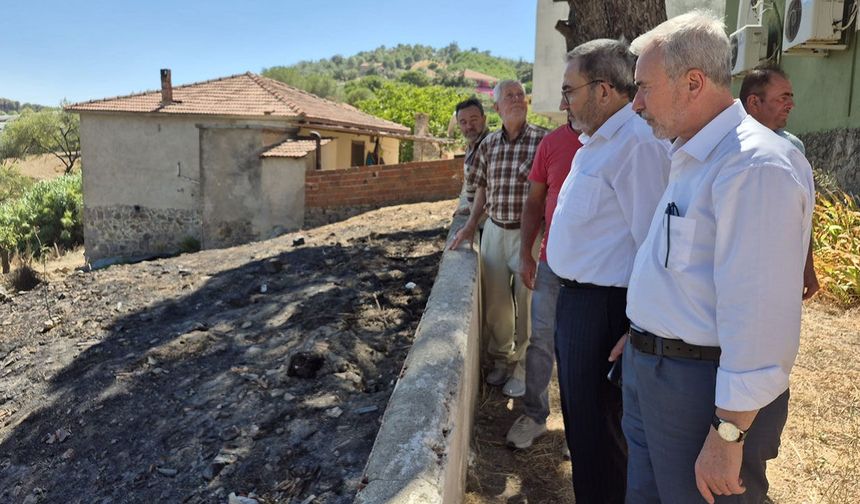 Müftü Yaşar, yangından etkilenen bölgeleri ziyaret etti