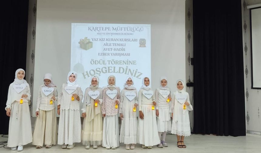 Kartepe’de Kur’an Kursu Öğrencileri Aile Temalı Ayet ve Hadis Ezberinde Yarıştı