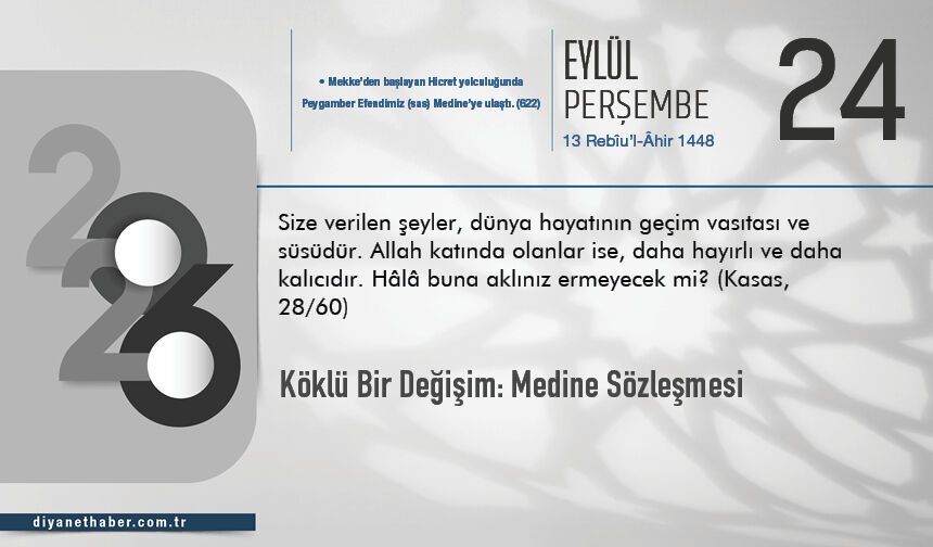 Köklü Bir Değişim: Medine Sözleşmesi