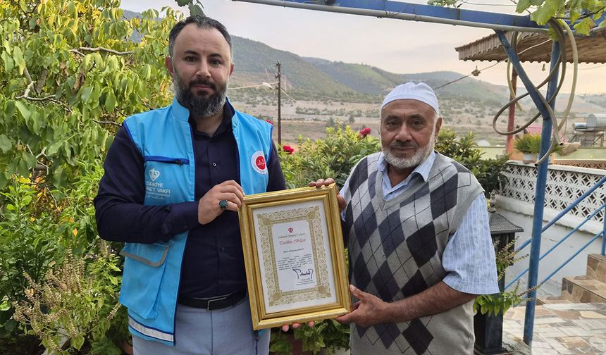 HAYIRSEVER VATANDAŞ, EVİNİ TDV'YE BAĞIŞLADI