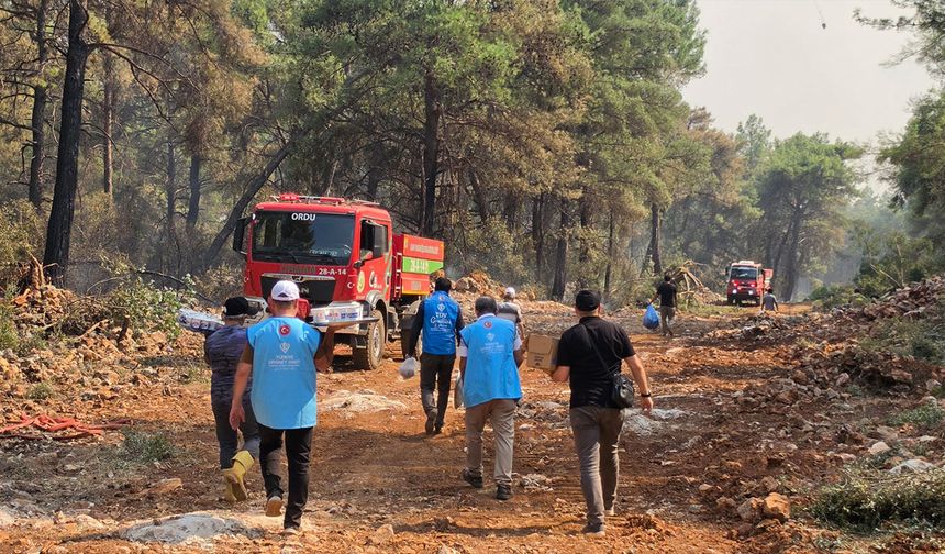 MÜFTÜLÜK EKİPLERİNDEN ORMAN YANGINLARIYLA MÜCADELEYE DESTEK
