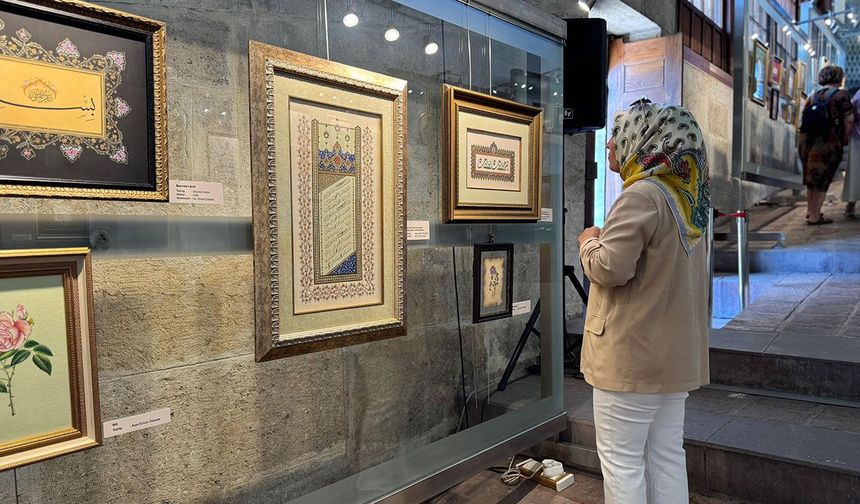 "İki Fırça Bir Ahenk" tezhip sergisi açıldı