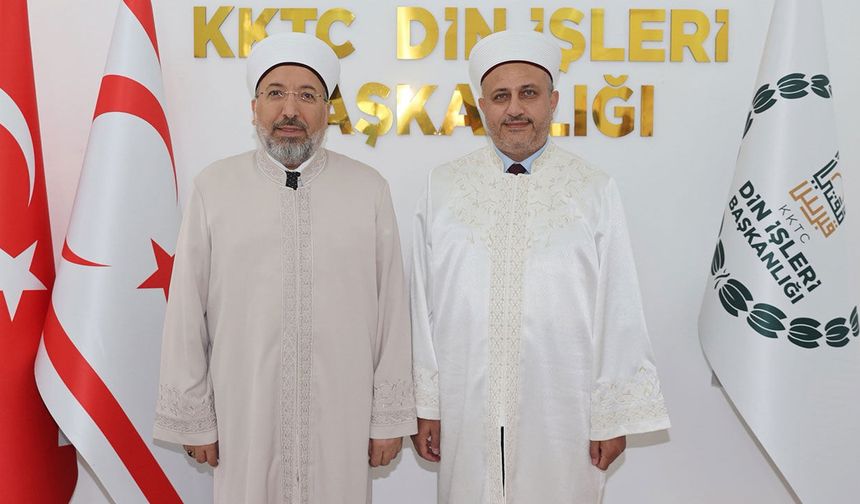 KKTC DİN İŞLERİ BAŞKANI MORAL'I ZİYARET ETTİ