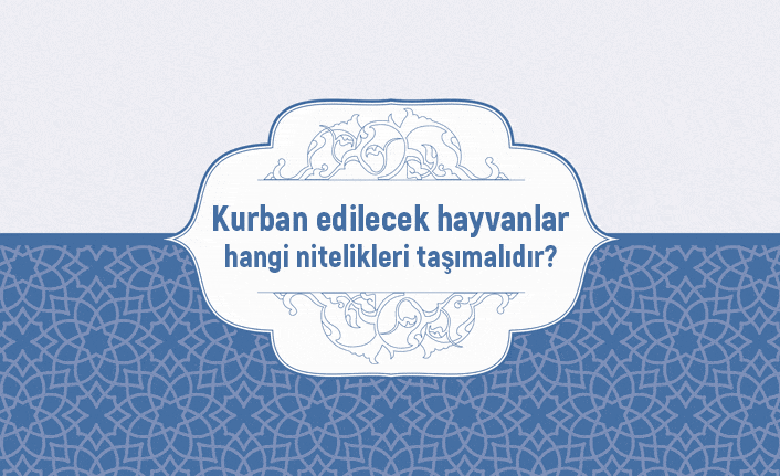 Kurban edilecek hayvanlar hangi nitelikleri taşımalıdır?