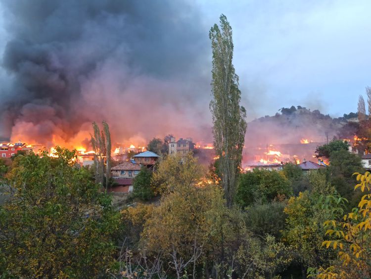 Kastamonu'da 43 köy evini etkileyen yangın kontrol altına alındı 3