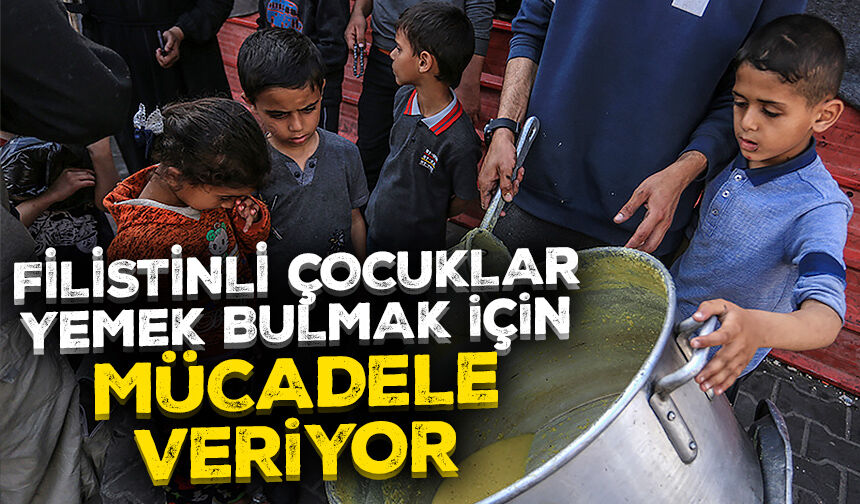 Refah'ta Filistinli çocuklar, yemek bulmak için mücadele veriyor