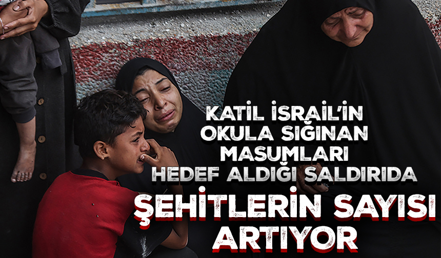 Katil İsrail okula sığınan Filistinlileri hedef aldı saldırıda şehit sayısı 39'a yükseldi