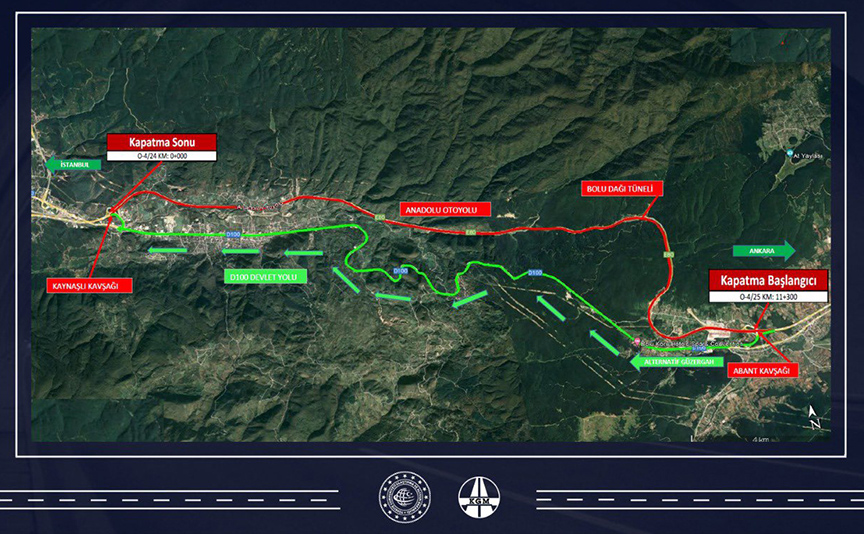 Bolu Dağı Geçişinin İstanbul Istikameti Yarından Itibaren Trafiğe Kapatılacak 2